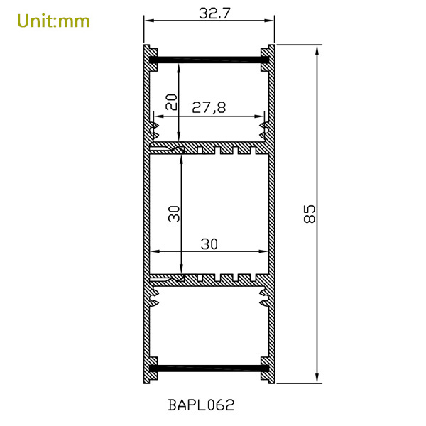 LED Strip Channel With Two Sides Illumination For 20mm Multi-Row Strip Lights LED Strip Channel With Two Sides Illumination For 20mm Multi-Row Strip Lights